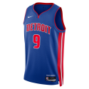 Ausar Thompson #9 Detroit Pistons Blue Icon Trikot