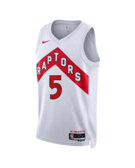 Immanuel Quickley #5 Toronto Raptors Weiß Association-Trikot