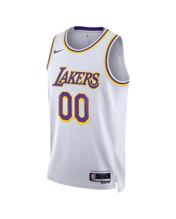 Personalisiertes Weiß Association-Trikot der Los Angeles Lakers