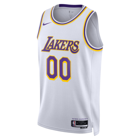 Personalisiertes Weiß Association-Trikot der Los Angeles Lakers
