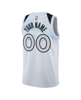 Personalisiertes Weiß City Edition-Trikot der Minnesota Timberwolves