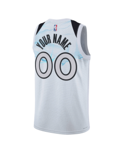 Personalisiertes Weiß City Edition-Trikot der Minnesota Timberwolves