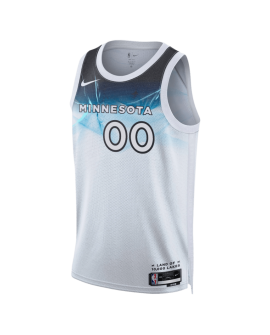 Personalisiertes Weiß City Edition-Trikot der Minnesota Timberwolves