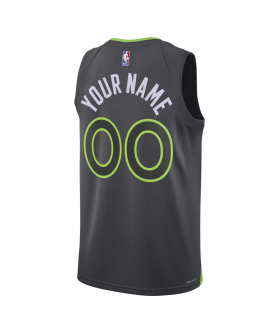 Personalisiertes Minnesota Timberwolves Anthrazit-Statement-Trikot