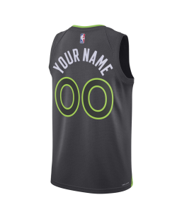 Personalisiertes Minnesota Timberwolves Anthrazit-Statement-Trikot