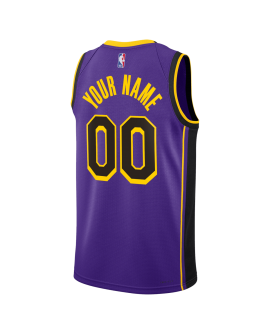 Personalisiertes lila Statement-Trikot der Los Angeles Lakers