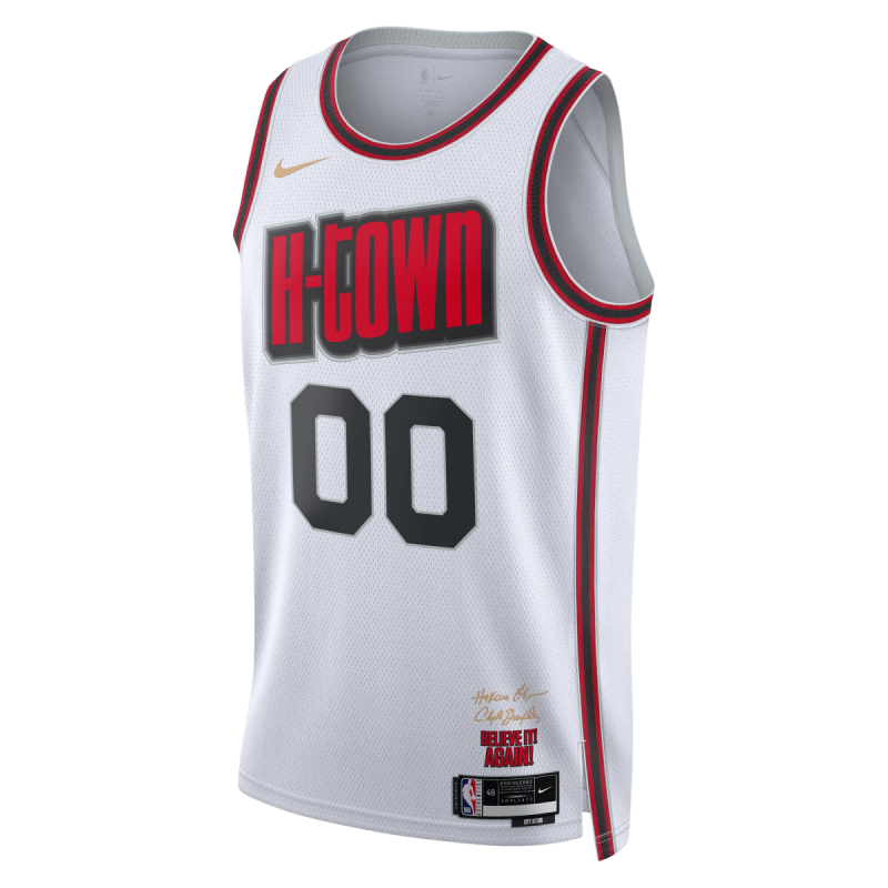 Personalisiertes Weiß City Edition-Trikot der Houston Rockets