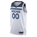 Personalisiertes Weiß Association-Trikot der Minnesota Timberwolves