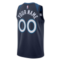Personalisiertes Navy Icon-Trikot der Minnesota Timberwolves