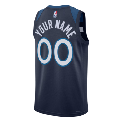 Personalisiertes Navy Icon-Trikot der Minnesota Timberwolves