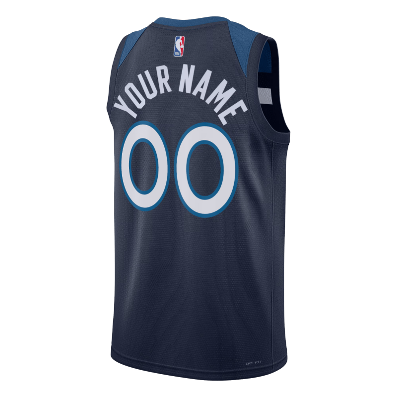 Personalisiertes Navy Icon-Trikot der Minnesota Timberwolves