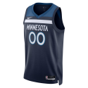 Personalisiertes Navy Icon-Trikot der Minnesota Timberwolves
