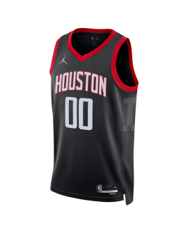 Personalisiertes schwarzes Statement-Trikot der Houston Rockets