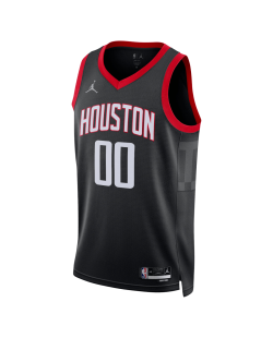 Personalisiertes schwarzes Statement-Trikot der Houston Rockets