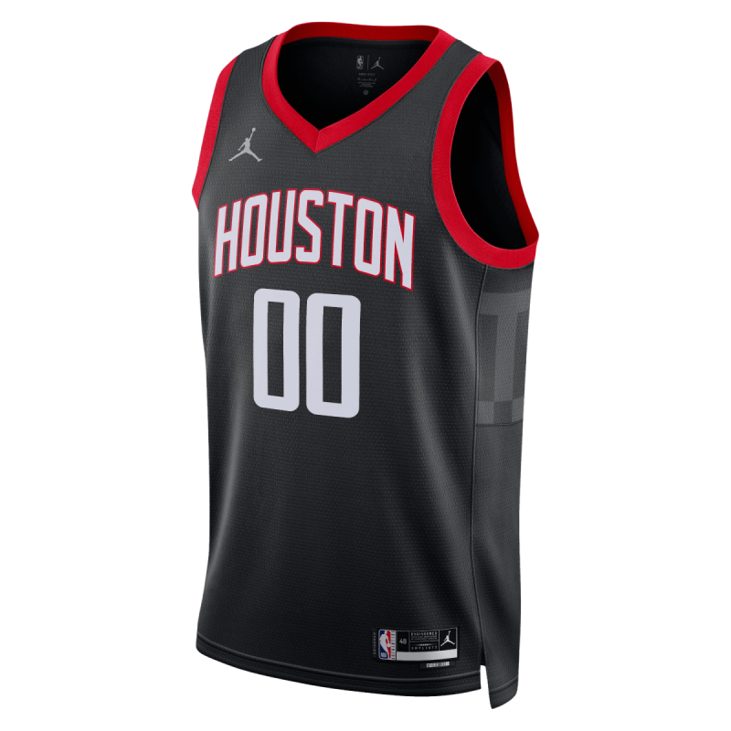 Personalisiertes schwarzes Statement-Trikot der Houston Rockets