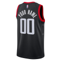 Personalisiertes schwarzes Statement-Trikot der Houston Rockets