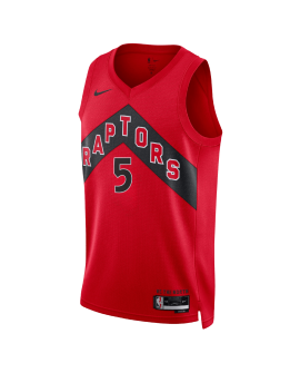 Immanuel Quickley #5 Toronto Raptors Rotes Icon-Trikot
