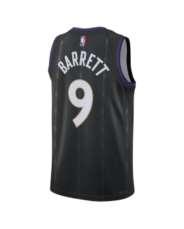 RJ Barrett #9 Toronto Raptors Schwarz City Edition-Trikot