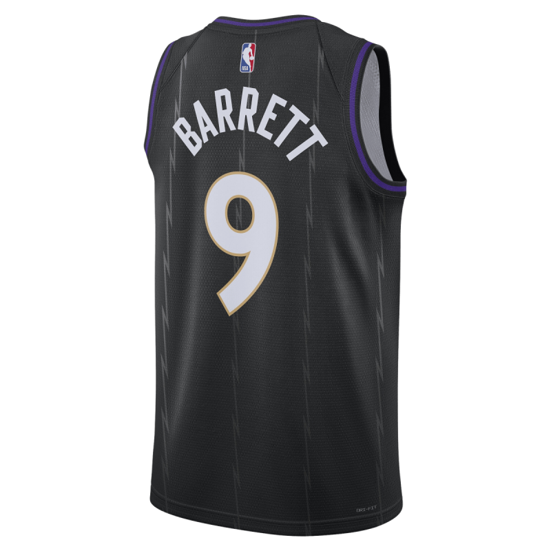 RJ Barrett #9 Toronto Raptors Schwarz City Edition-Trikot