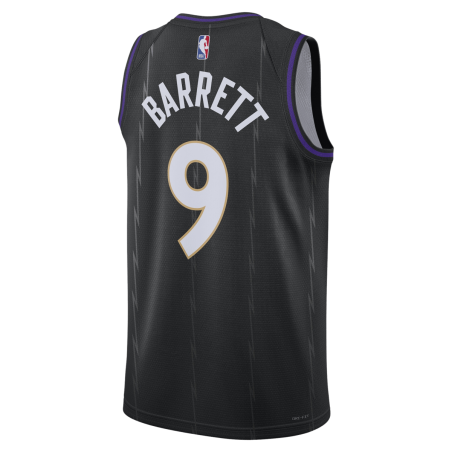 RJ Barrett #9 Toronto Raptors Schwarz City Edition-Trikot