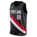 Personalisiertes schwarzes Icon-Trikot der Portland Trail Blazers