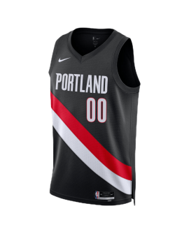 Personalisiertes schwarzes Icon-Trikot der Portland Trail Blazers