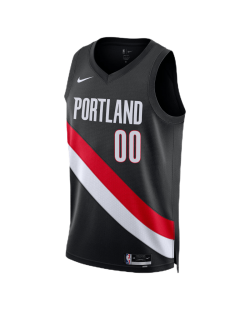Personalisiertes schwarzes Icon-Trikot der Portland Trail Blazers