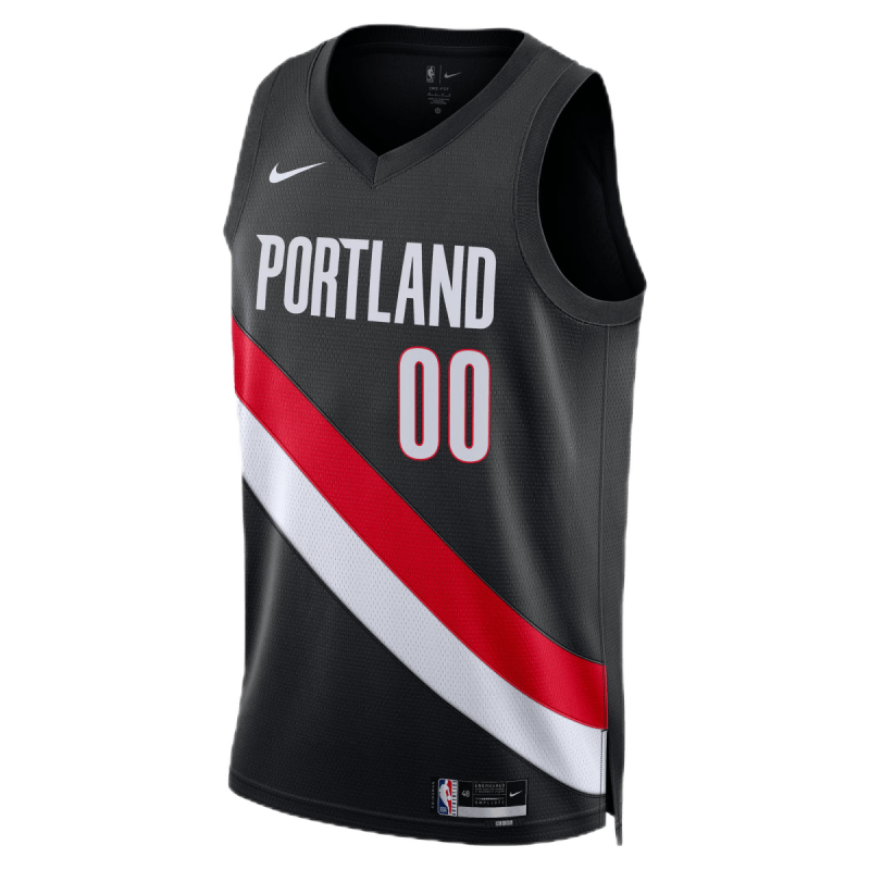 Personalisiertes schwarzes Icon-Trikot der Portland Trail Blazers