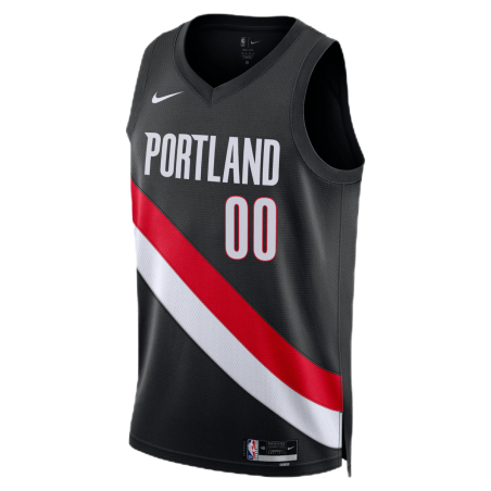 Personalisiertes schwarzes Icon-Trikot der Portland Trail Blazers