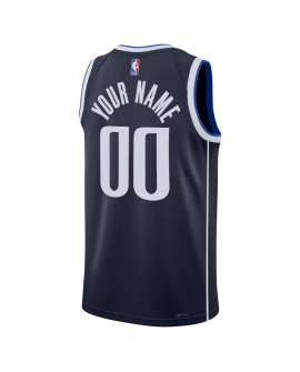 Benutzerdefiniertes personalisiertes Dallas Mavericks Navy Statement-Trikot