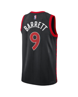RJ Barrett #9 Toronto Raptors Schwarzes Statement-Trikot