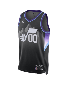 Personalisiertes Utah Jazz Schwarz Statement-Trikot