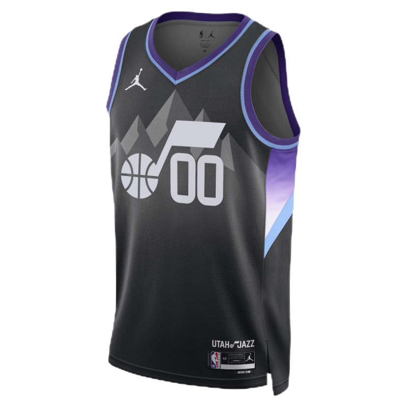 Personalisiertes Utah Jazz Schwarz Statement-Trikot