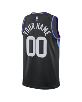 Personalisiertes Utah Jazz Schwarz Statement-Trikot