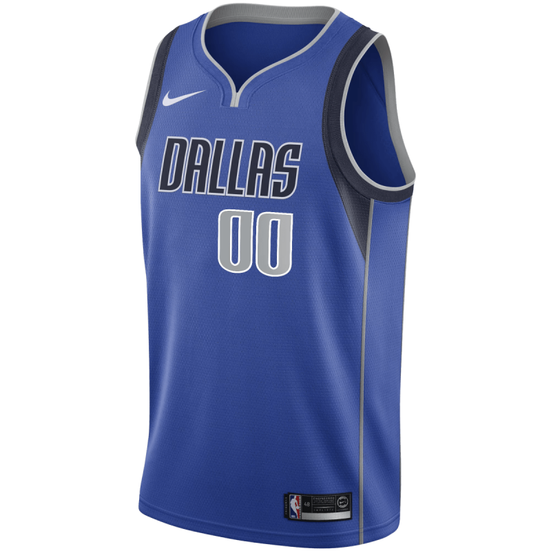 Benutzerdefiniertes Dallas Mavericks Blue Icon personalisiertes Trikot