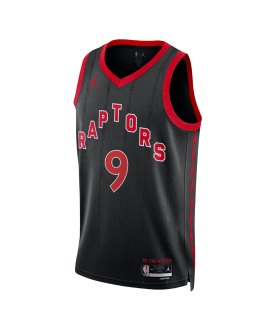 RJ Barrett #9 Toronto Raptors Schwarzes Statement-Trikot