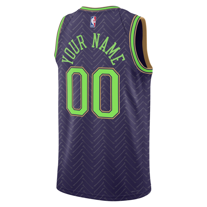 Personalisiertes New Orleans Pelicans Purple City Edition-Trikot