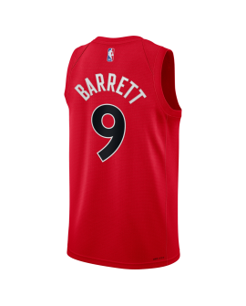 RJ Barrett #9 Toronto Raptors Red Icon Basketballtrikot