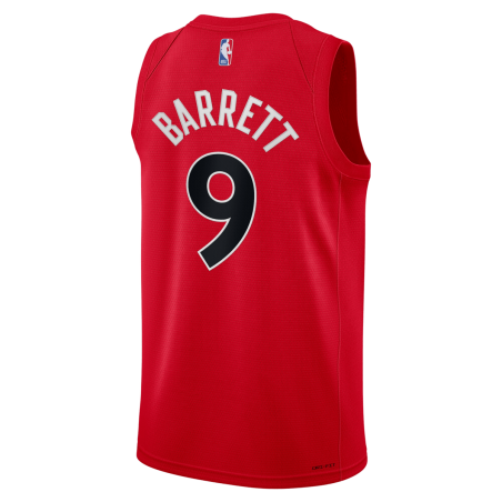 RJ Barrett #9 Toronto Raptors Red Icon Basketballtrikot