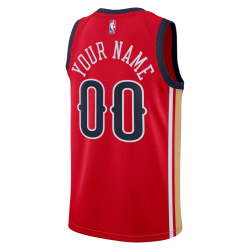 Personalisiertes rotes Statement-Trikot der New Orleans Pelicans
