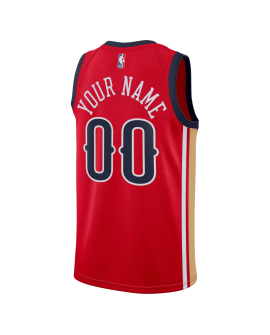 Personalisiertes rotes Statement-Trikot der New Orleans Pelicans