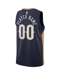 Personalisiertes New Orleans Pelicans Navy Icon Trikot