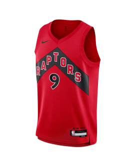 RJ Barrett #9 Toronto Raptors Red Icon Basketballtrikot