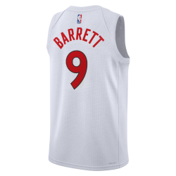 Weißes Association-Trikot der Toronto Raptors von RJ Barrett #9