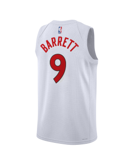 Weißes Association-Trikot der Toronto Raptors von RJ Barrett #9