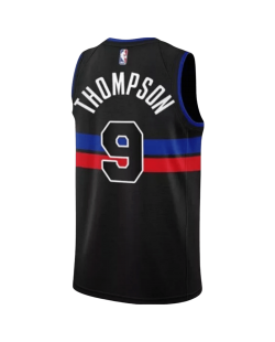 Ausar Thompson #9 Detroit Pistons Schwarzes Statement-Trikot