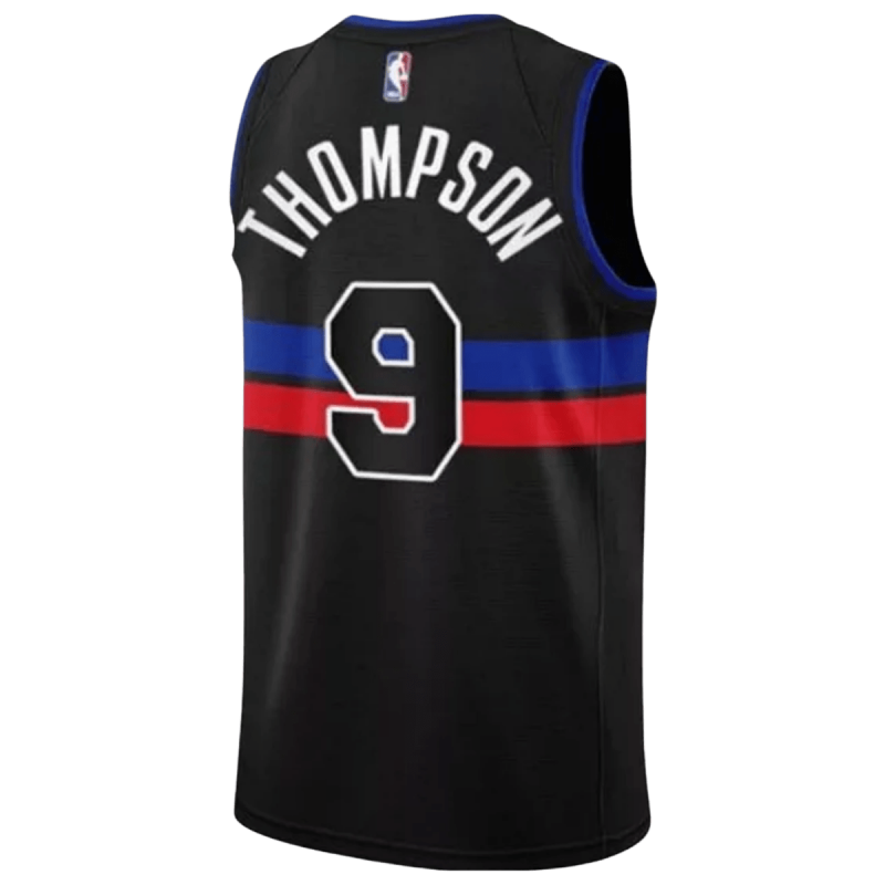 Ausar Thompson #9 Detroit Pistons Schwarzes Statement-Trikot