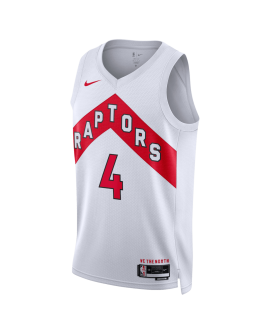 Scottie Barnes #4 Toronto Raptors Weißes Association-Trikot