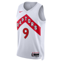 Weißes Association-Trikot der Toronto Raptors von RJ Barrett #9
