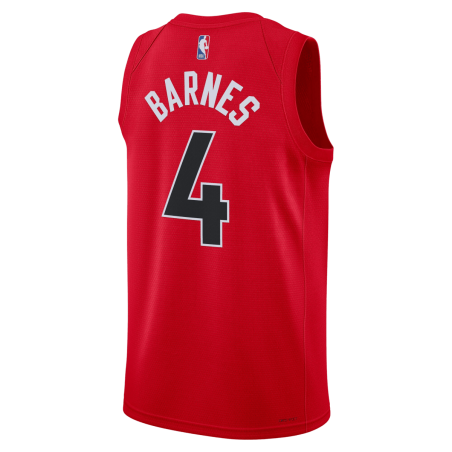 Scottie Barnes #4 Toronto Raptors Rotes Icon-Trikot